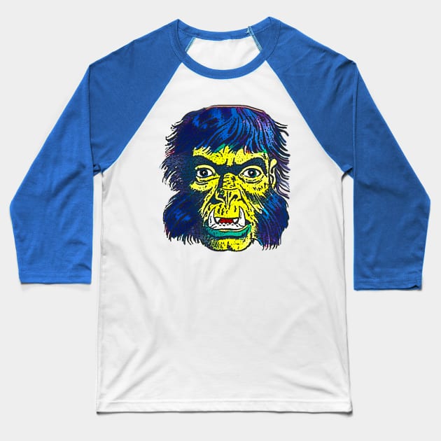 yellow monster monkey Baseball T-Shirt by Marccelus